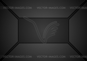 Black tech geometric concept abstract background - vector image