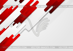 Red and grey tech geometric corporate background - vector image