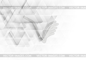 Grey and white tech polygon triangles texture - vector clipart