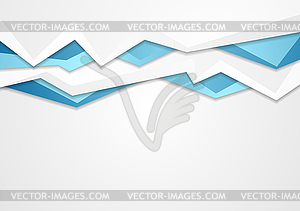 Blue and grey tech abstract corporate background - vector image