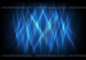 Dark blue abstract glowing stripes background - vector image