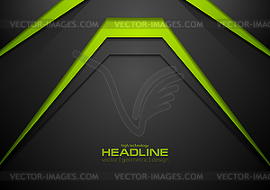 Технология черный и зеленый абстрактного фона - изображение в векторном формате