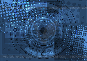 Синий фон технологии гранж - графика в векторе