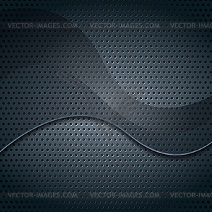 Dark metallic perforated texture with glass blue - royalty-free vector clipart