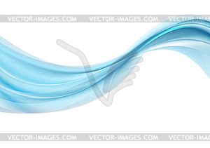 Яркий синий гладкий абстрактный волнистый фон - векторизованное изображение клипарта