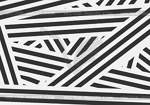 Black and white contrast stripes abstract background - vector image