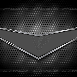 Abstract tech metallic arrow background - vector image