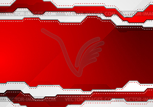 Abstract bright red hi-tech background - vector clip art