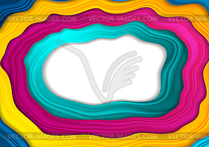 Corporate abstract background with colorful waves - vector image