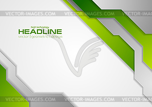 Green grey abstract technology background - vector image
