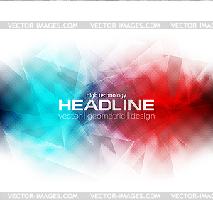 Red and turquoise glossy polygonal background - vector image