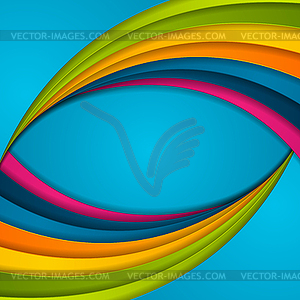 Colorful abstract corporate waves background - vector image