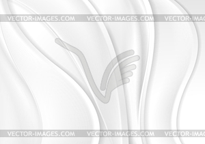 Abstract grey and white corporate wavy background - vector image