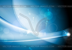Bright blue shiny wavy background - vector clip art