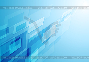 Bright blue hi-tech abstract background - vector image