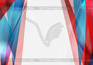 Red and blue abstract glossy background - vector clip art