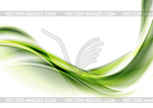 Яркие зеленые абстрактные движущиеся динамические волны - иллюстрация в векторе