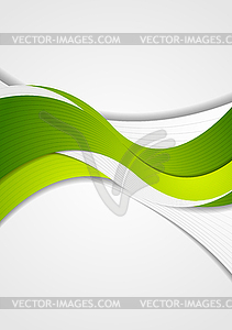 Abstract green corporate wavy flyer design - vector EPS clipart