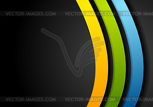 Красочные изогнутые полосы абстрактного фона - изображение в векторе / векторный клипарт