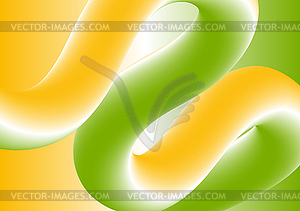 Abstract colorful 3d wavy shape background - vector clipart