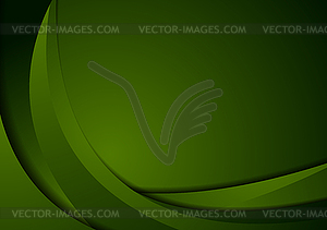 Green corporate elegant waves abstract background - vector image