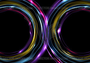 Colorful glowing electric neon abstract background - vector EPS clipart