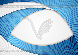 Abstract blue corporate wavy background - vector clipart