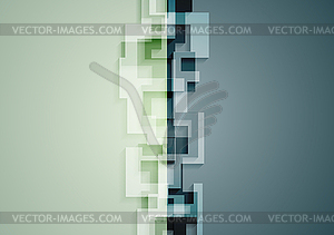 Blue green tech geometric abstract background - vector clipart