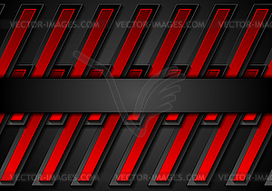 Red and black contrast abstract technology - vector image