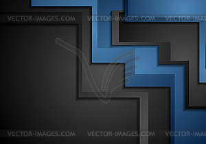 Blue and black abstract corporate material - vector image