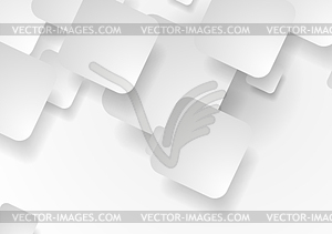 White and grey tech paper squares background - vector EPS clipart