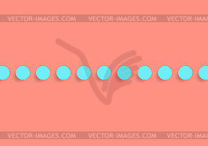 Бирюзовый и розовый круги минимальный фон - векторный рисунок