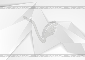 Grey paper origami tech polygonal abstract - vector image