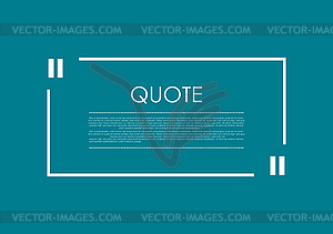 Quote blank speech bubble abstract bright design - vector clipart