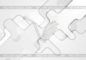 Abstract grey tech paper geometric background - vector image