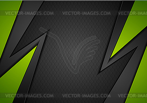 Black and green abstract geometric corporate - vector image