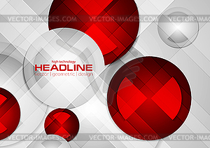 Abstract red geometric corporate concept background - vector image