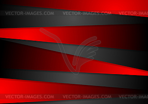 Contrast abstract red black tech corporate - vector clip art