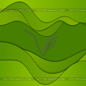 Green corporate elegant waves abstract background - vector clipart