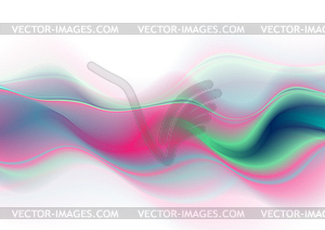 Holographic foil neon trend wavy abstract background - vector clipart