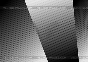 Abstract black white lines refraction background - white & black vector clipart