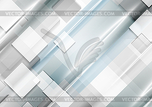 Grey blue technology geometric abstract background - vector clip art