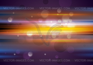 Colorful glowing stripes and bokeh light particles - vector clipart