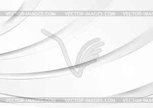 Абстрактный бело-серый корпоративный фон с волнами - векторная иллюстрация
