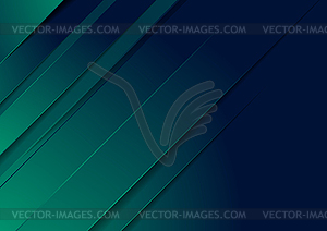 Dark green and blue stripes abstract background - vector clipart