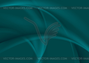 Темно-бирюзовый гладкий мягкий волнистый фон - векторное изображение EPS