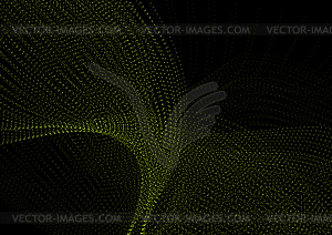 Dark green abstract dotted sci-fi tech background - vector image