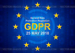 Общие положения о защите данных - Общие сведения о GDPR - изображение в формате EPS