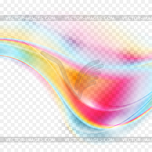Разноцветные переливающиеся прозрачные волны абстрактные - изображение в формате EPS
