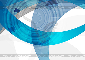 Abstract minimal wavy tech background - royalty-free vector clipart